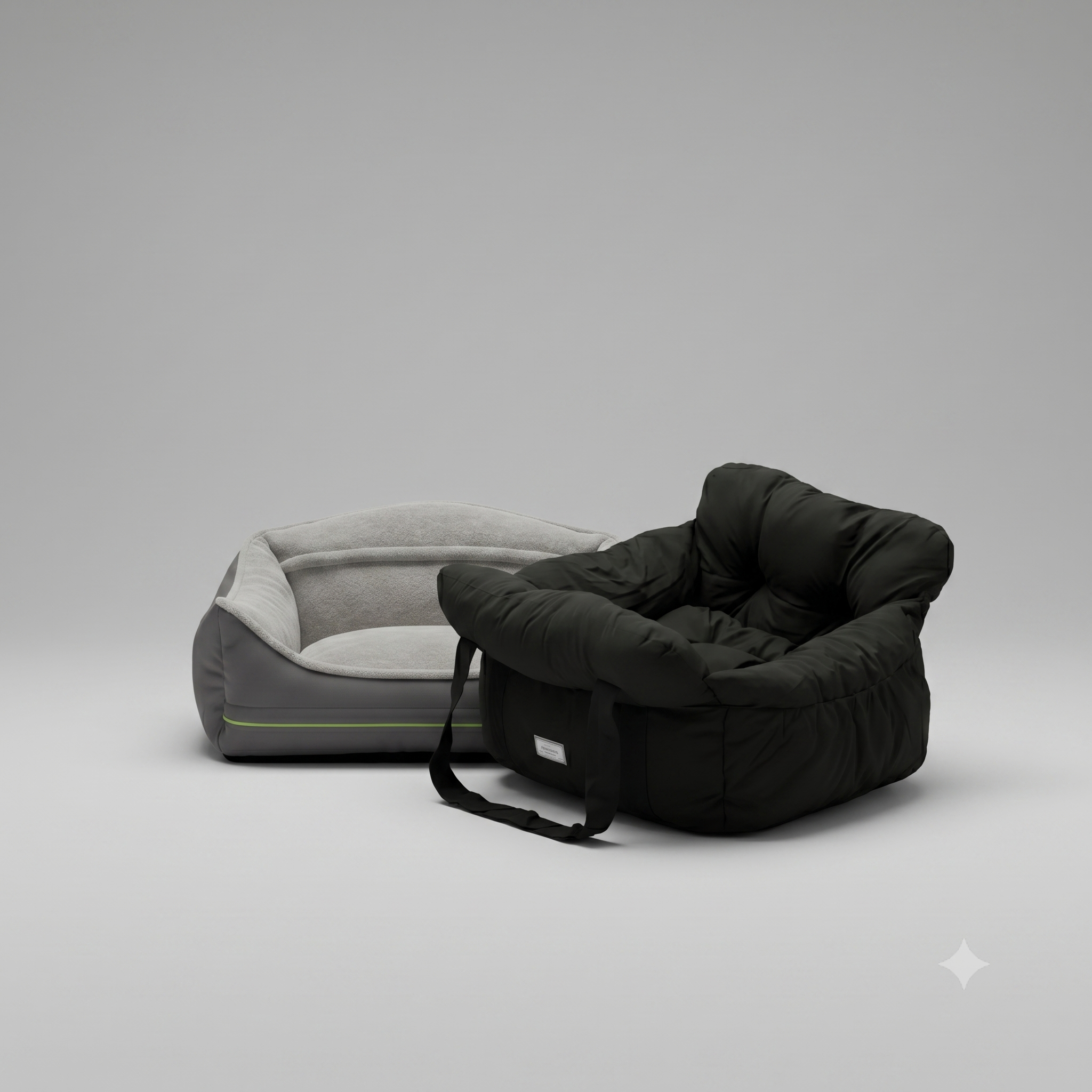 Ultimate Comfort Bundle – Premium Bolster Sofa Pet Bed & Travel Seat